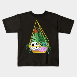 Pastel Goth Terrarium, Crystals, Skull & Succulents Kids T-Shirt